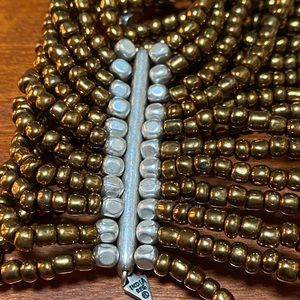 SILPADA- bronze and glass beads bracelet